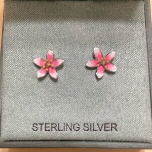 NWT Rachel Zoe Sterling Silver Flower Earrings